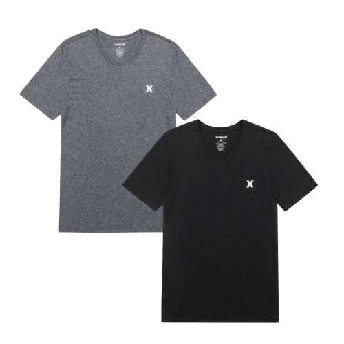 Hurley Mens Logo Regular T-Shirt (Pack of 2)