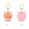 2Pcs Bear Fruit Animal Key Ring Cartoon Access Card Cover Case Protection PU Leather Cover  Students