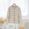 Winter New Knitted Hat Down Jacket Women's Short Light and Thin Korean Version Large Size Warm White Duck Down Hooded Jacket