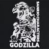 Yoshida Yu Godzilla Sanrio Characters Print Long Sleeve T-Shirt Spring Autumn