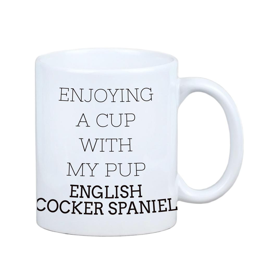 Cocker Spaniel Angielski -Kubek Ze Zdjęciem I Napisem Geometryczny Pies Art-Dog
