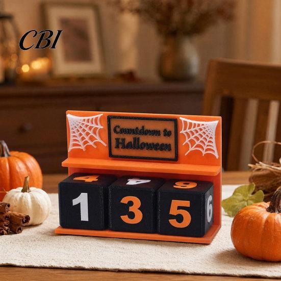 Spooky Holiday Countdown Display Halloween Calendar Block, 3D Printed Advent Calendar, Daily Coffee Table Centerpiece Count Down to Decor for Mantel,