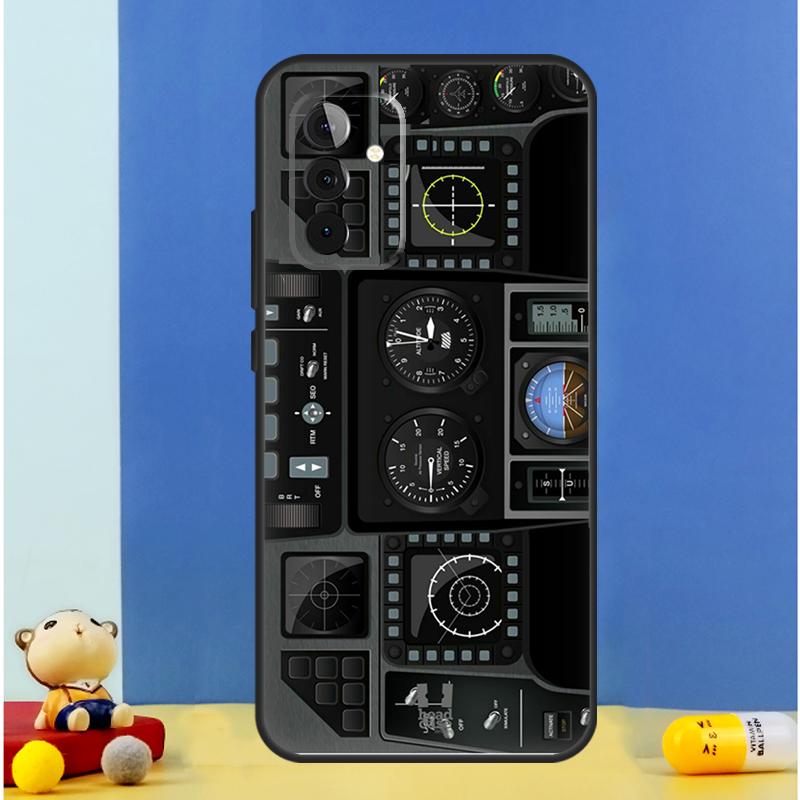 AIRCRAFT COCKPIT DASHBOARD Case For Samsung Galaxy A06 A56 A16 A36 A55 A35 A33 A53 A13 A23 A17 A54 A34 A14 A52 A32 A15