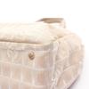 Used CHANEL New Travel Line MM Tote Bag leather Nylon canvas Beige Used Women