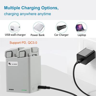 (SU)Зарядное устройство QC3.0, двухсторонний USB-концентратор для зарядки дрона Mini 3 Pro