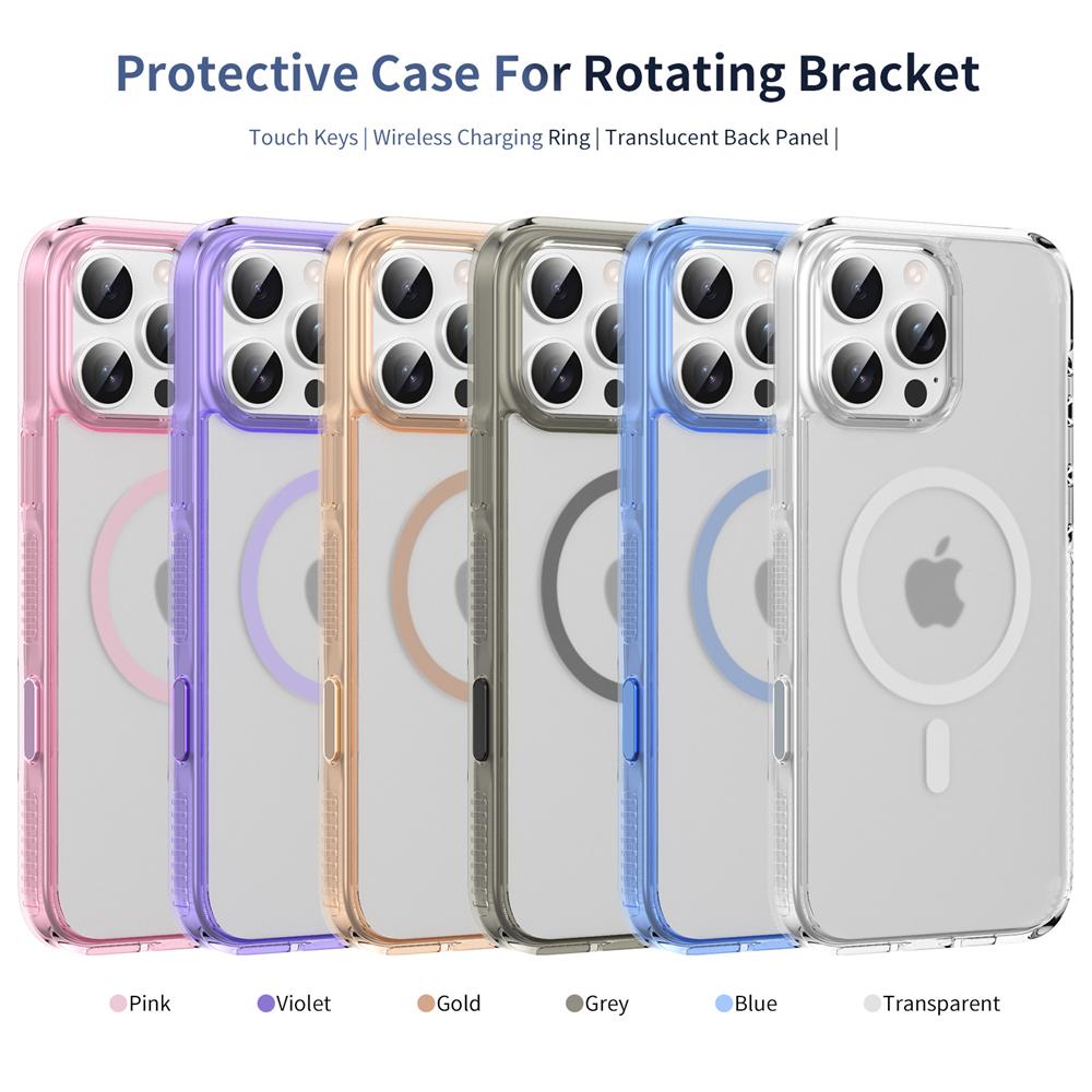 KEYSION Чехол с сенсорной кнопкой управления камерой для iPhone 16 Pro Max 16 Plus для беспроводной зарядки MagSafe, матовый прозрачный чехол