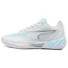 All Pro Nitro 2 Comfortable Versatile Shock Absorption Low Top Basketball Shoes Unisex Sneaker White Light-Blue 312374-03