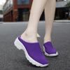 2025 весна и осень новая мода повседневная обувь женская вязаная полушлепка на платформе тренд обувь на одном педале женская обувь