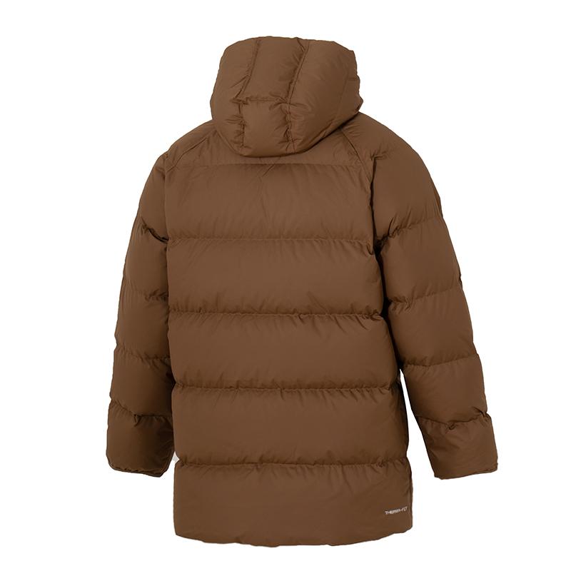 Nike Water-Resistant Hooded Duck Down Outdoor Warm Casual Jacket Men Jacket Mousse-Forest-Brown IB2974-235