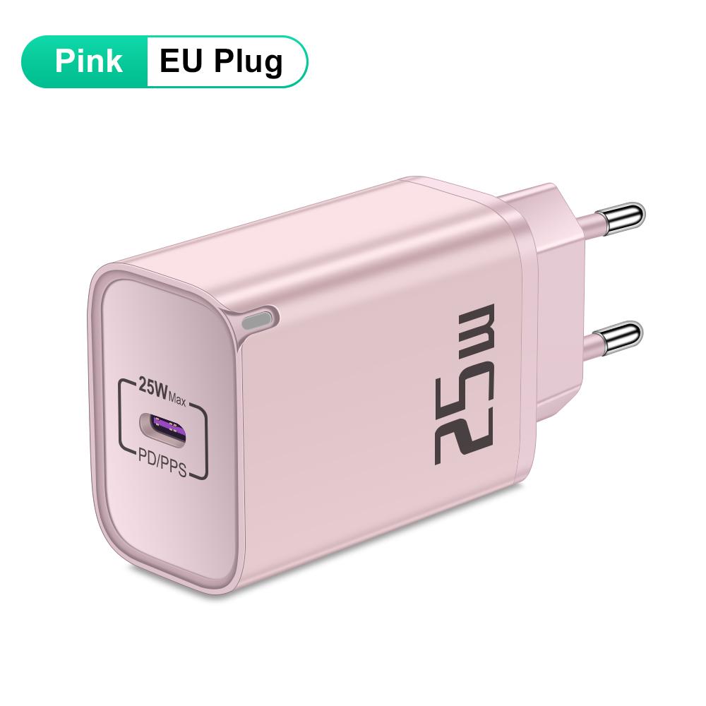 PD 25W USB C зарядное устройство быстрой зарядки Type C зарядное устройство для iPhone 16 15 Pro Phone QC 3.0 Type C быстрая зарядка для Xiaomi Huawei Samsung