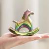 Простая керамическая лошадка-качалка Мини Изысканные ornaments для чайной церемонии Украшение Года Лошади Нового Года Спальня