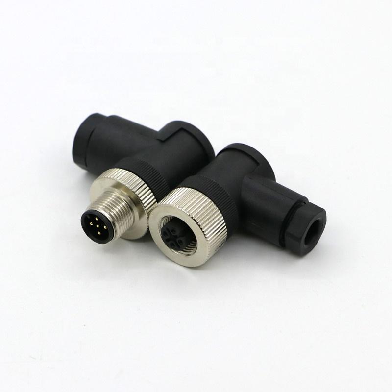 Female M12 3 4 6 8 Pin Waterproof IP67 Electrical Connector Automotive Circular 8-Pin for Vehicle Applications