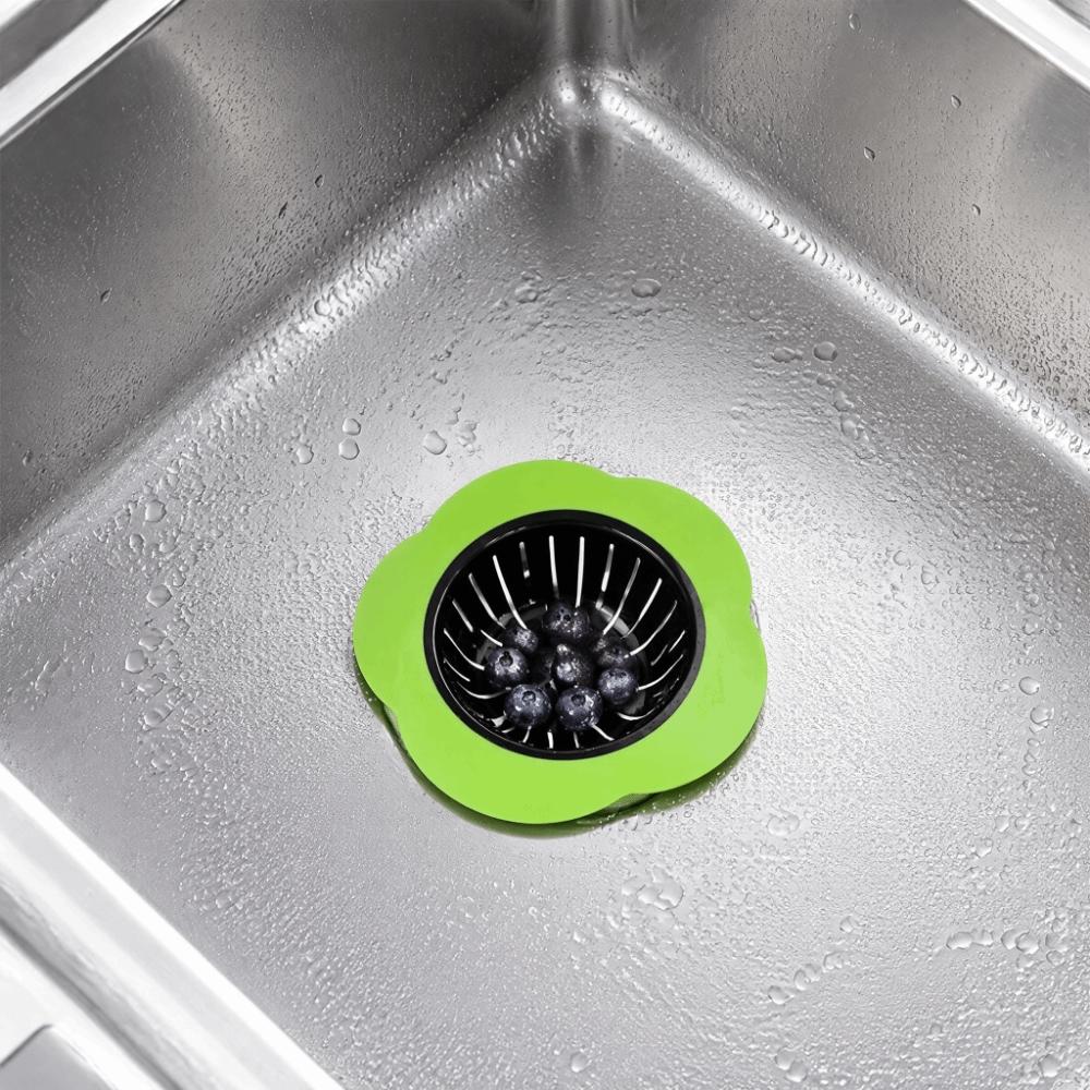 4 Pack Flower Shaped Sink Drain Strainer 4.33 Inch Diameter Basin Sink Strainer  Home Kitchen