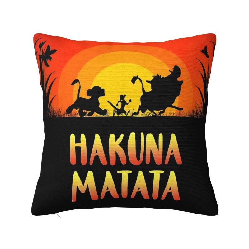 Custom Disney The Lion King Cartoon Pillow Case 45x45cm for Living Room Anime Kawaii Luxury Cushion Cover Velvet Pillowcase