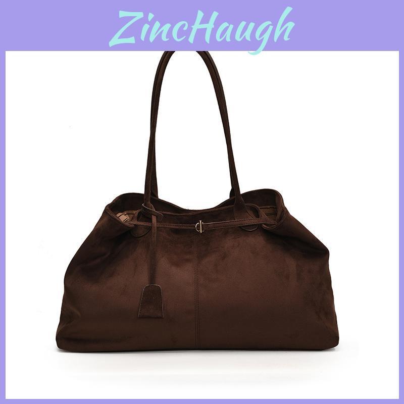 Solid Color Large Capacity Women Casual Suede Tote Bag For Women For Commuting