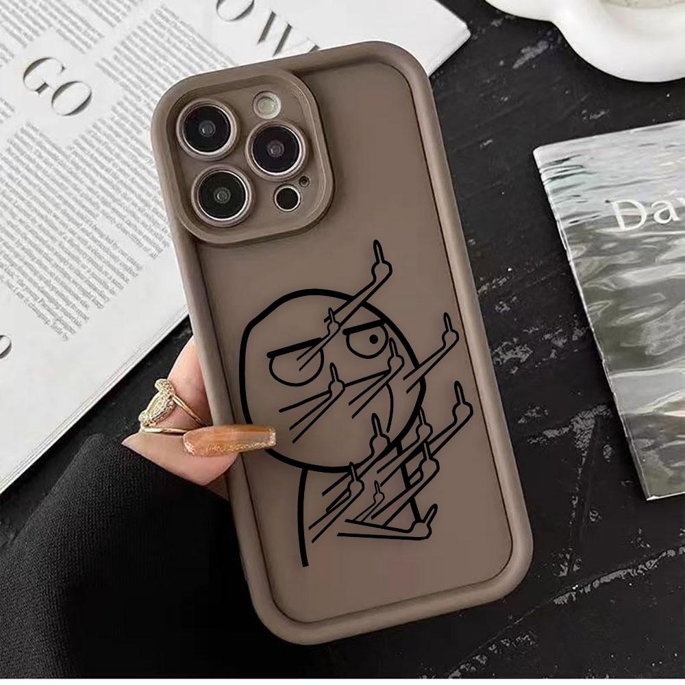 Интересный Чехол для Телефона с Мультяшными Персонажами для iPhone Apple 17 AIR 16 16E 11 12 13 14 15 XR Plus Pro Max Чехол Ударопрочный Чехол