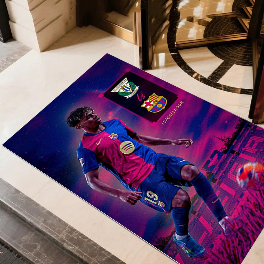 Lamine Yamal's Spain's Soccer Star Action Carpet Suitable for Living Rooms Hallway Foyer Dining Room Anti-slip Rug Office home decor