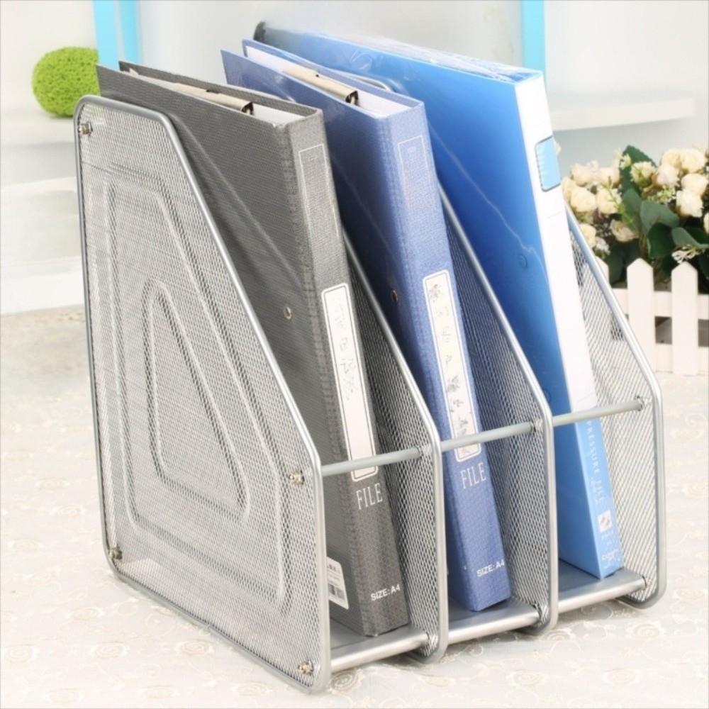 Data Rack 3 Tier File Frame Wire Mesh Standing Desktop File Folder Metal File Rack Restaurant