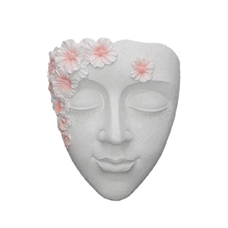 Artistic Face Shape Wall Planter Retros Human Profile Flowerpots Creative Plant Pot for Wall Decoration Balcony