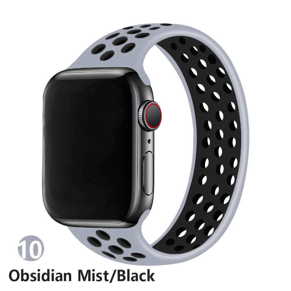 Ремешок Для Apple Watch Ремешок 45мм/41мм 44мм 40мм 49мм 42мм 45 мм силиконовый Эластичный одиночный браслет iWatch ultra 2 Серия 3 SE 6 7 8 9