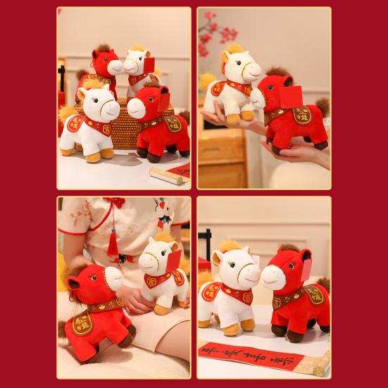 Талисман Лошадь Кукла Лошадь Приносит Богатство Плюшевая Игрушка 2026 Год Лошади Зодиакальное Украшение Счастливый Подвесной Декор Уникальный Душевный Подарок