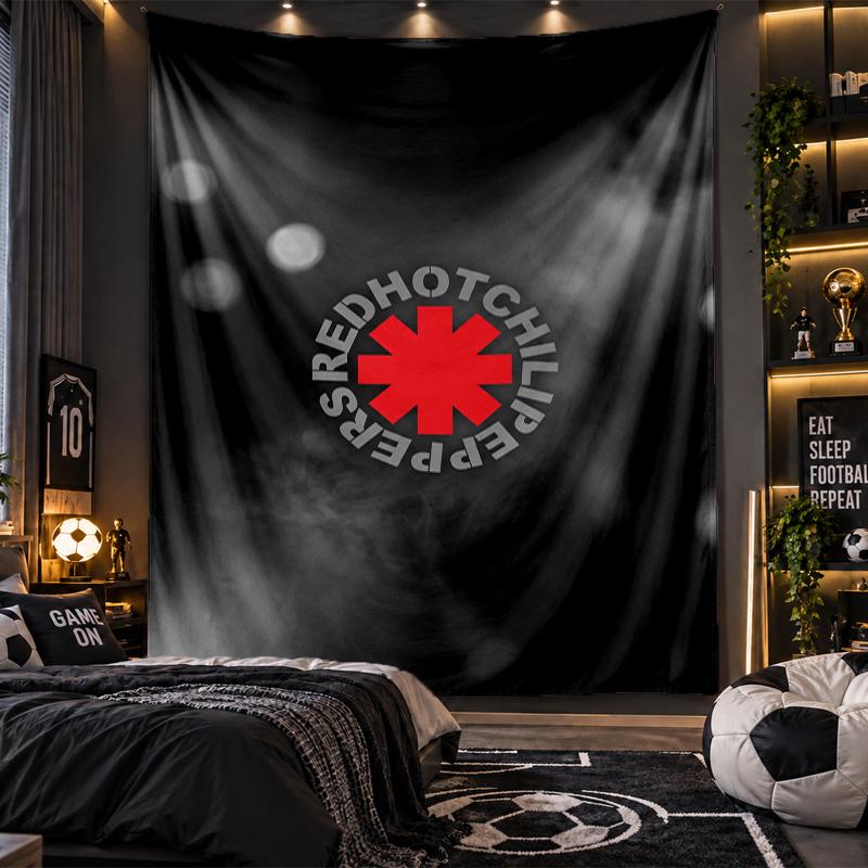 Wall Hanging Tapestry Red Hot Chili Peppers Print Cloth for Living Room Bedroom Home Decor
