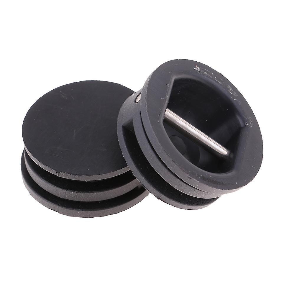 5 Pieces Surfing Surfboard Leash Cup Repair Plug Stainless Steel Bar (Black)
