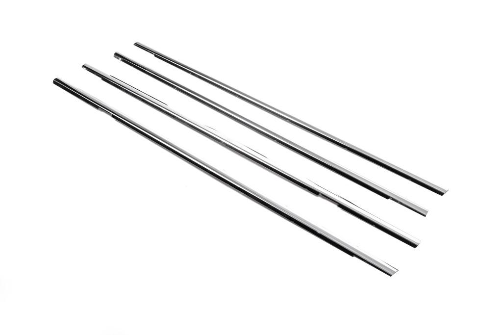 Окантовка окон (4 шт) OmsaLine - Итальянская нержавейка для Opel Astra G classic 1998-2012 гг