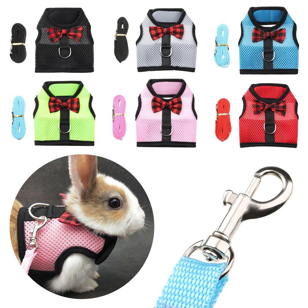 Guinea Pig Pet Lead Strap Bunny Mesh Chest Harness Rabbit Leash Collar Hamster Vest