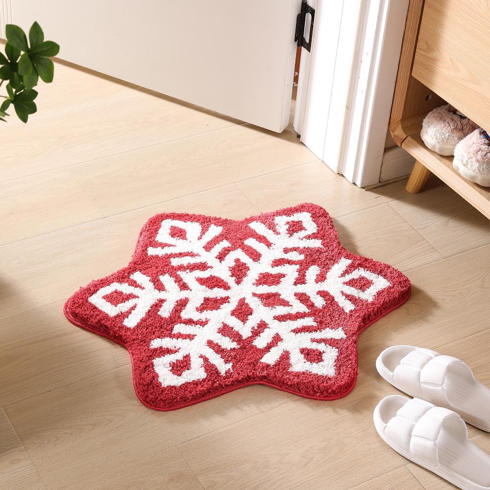 New Creative Pumpkin Flocking Non-Slip Absorbent Bathroom Door Mat