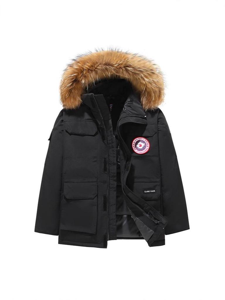 Ultra-Cold Mid-Length Down Parka with Hood - Couple Style