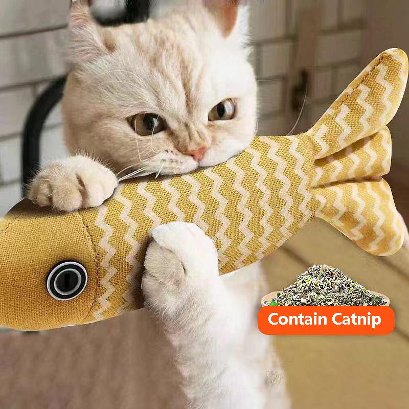 Игрушка для кошек и рыбок Catnip Pets Supplies for Cute Cat Toys Интерактивная симуляция скрежета зубов Fish Cat Mint Fidget Toy для котенка