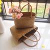 Seagrass Woven Basket Handmade Flower Basket Boho Beach Tote Storage Organizer for Home Decor Wedding Party DIY Craft