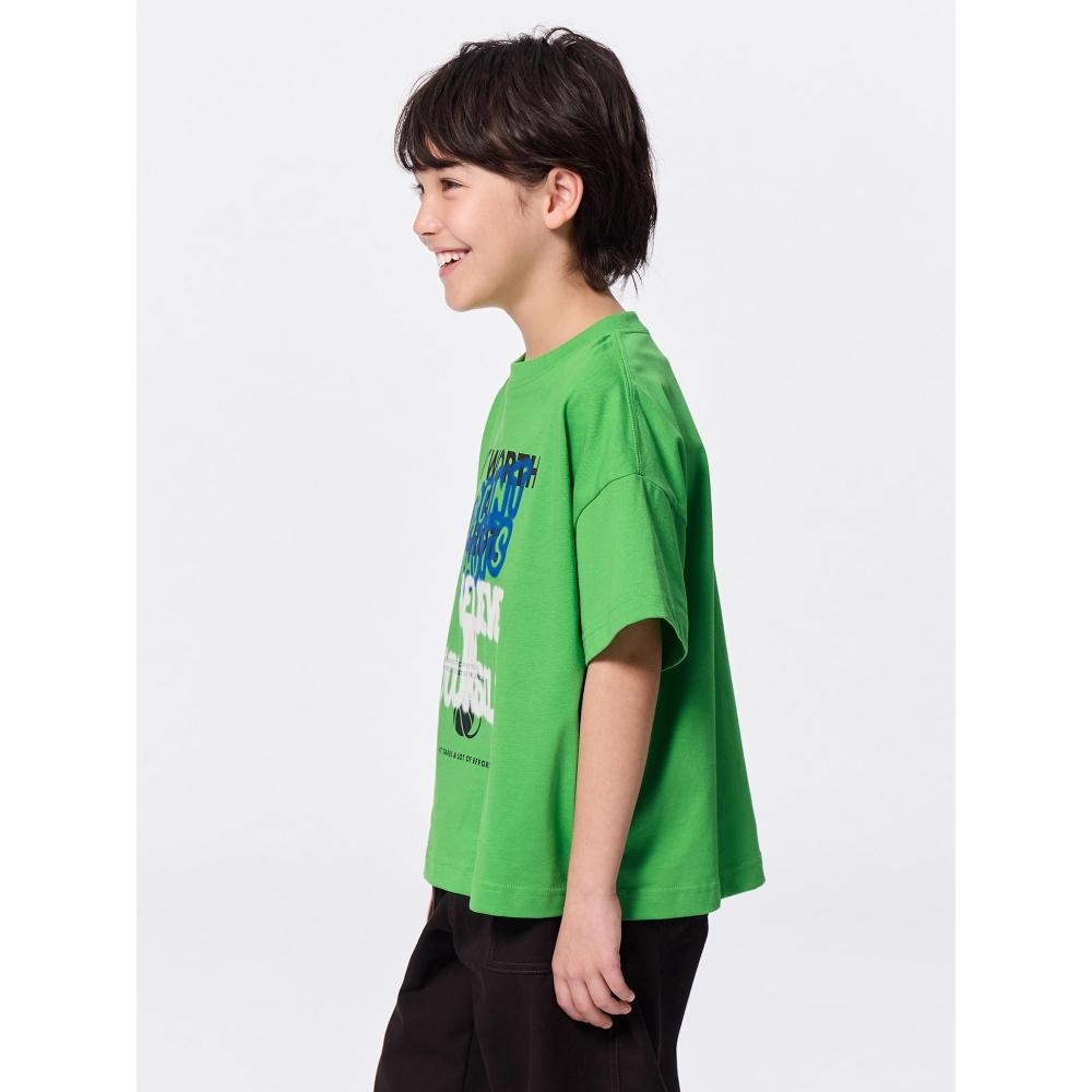 GU by Uniqlo Детский унисекс большой размер графический футболка баскетбольный мяч