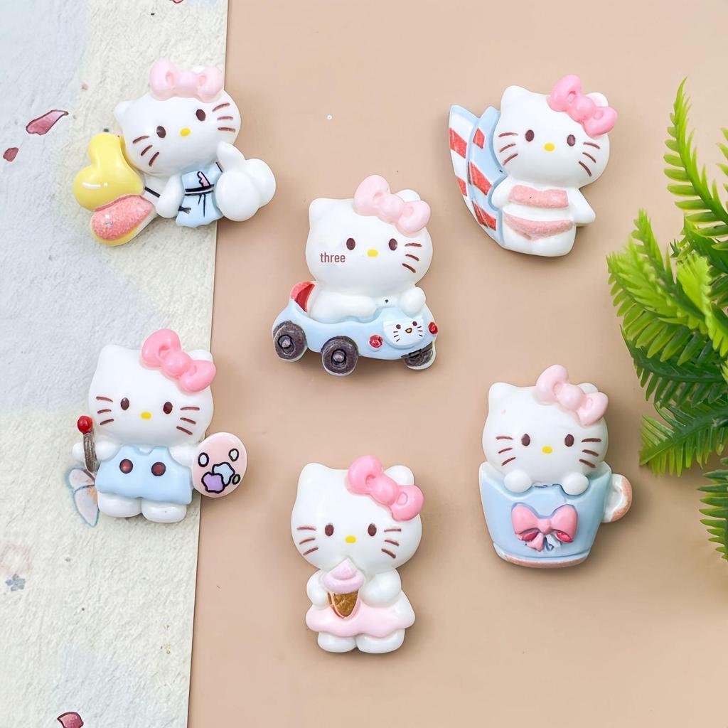 Игривый Мультяшный Кот Смоляные DIY Аксессуары: Клей, Чехол для телефона, Заколка для волос, Магнит, Наклейка на стакан для воды