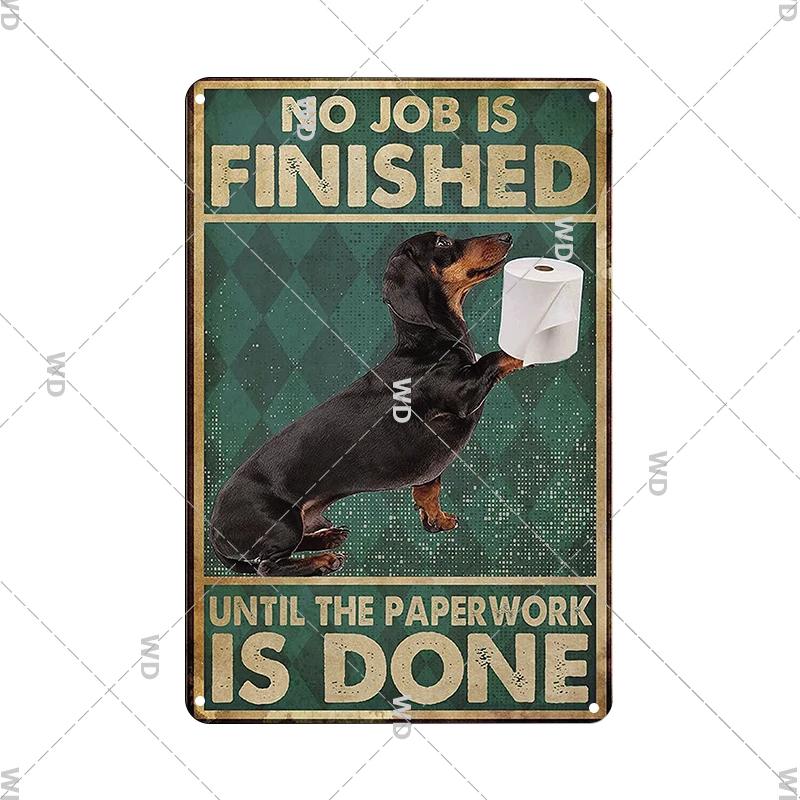 Винтажные жестяные вывески с собакой, декоративная доска, металлическая пластина в стиле ретро для дома, гостиной, мужская пещера, кафе, ферма, ретро-плакат, настенный художественный декор