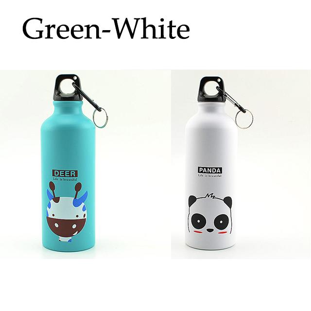 Kawaii мультяшная детская бутылка для воды алюминиевая герметичная чашка для питья спортивная фляжка чайник дорожная бутылка с пряжкой для переноски