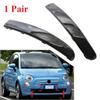 735455041 735455042 Pair Car Front Bumper Upper Molding Chrome Carbon Trim For FIAT 500 2008‑2015 Front Bumper Lower Grill Trim