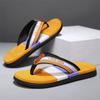 Hot Sale Flip Slops 2024 Fashion Yellow Men's Summer Slippers Non-slip Flat Flip Flops for Beach Men Slides Chanclas Para Hombre