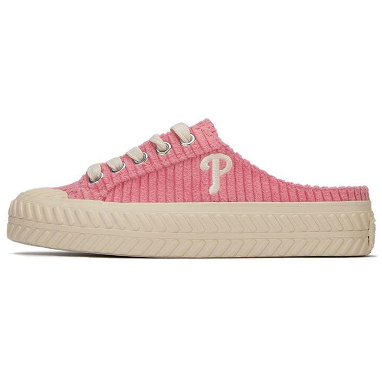 MLB Playball Mule Shock Absorbing Wear Resistant Lightweight Breathable Low Top Skate Shoes Unisex sneaker Pink 3AMUUD116-10PKS