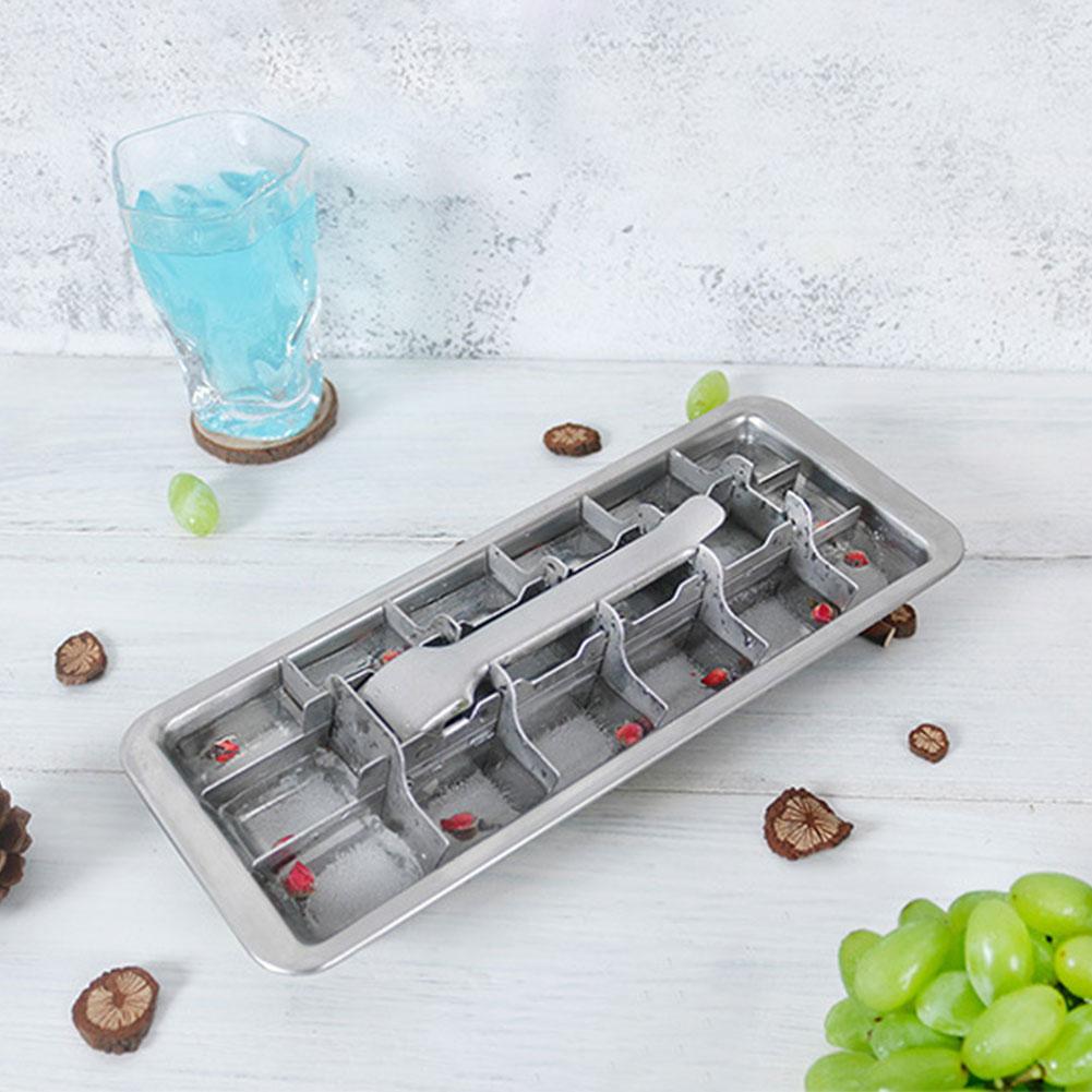 Stainless Steel Ice Cubes Tray 18-Slot Metal Ice Cubes Tray with Easy Release Handle Ice Cubes Maker
