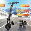 OOTD T30 E-Scooter 3200W Dual Motor 60V 31.2Ah Hydraulic Brake Electric Scooter 13" Off-road Tire Hydraulic Suspension EScooters