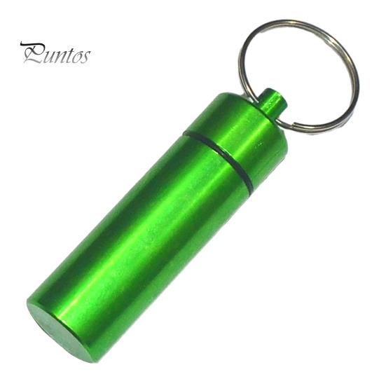 Портативная герметичная банка-брелок с винтовой крышкой из алюминиевого сплава, водонепроницаемая, с плоским дном, подвесная мини-таблетка, бутылка для хранения таблеток, контейнер, держатель, кольцо для ключей