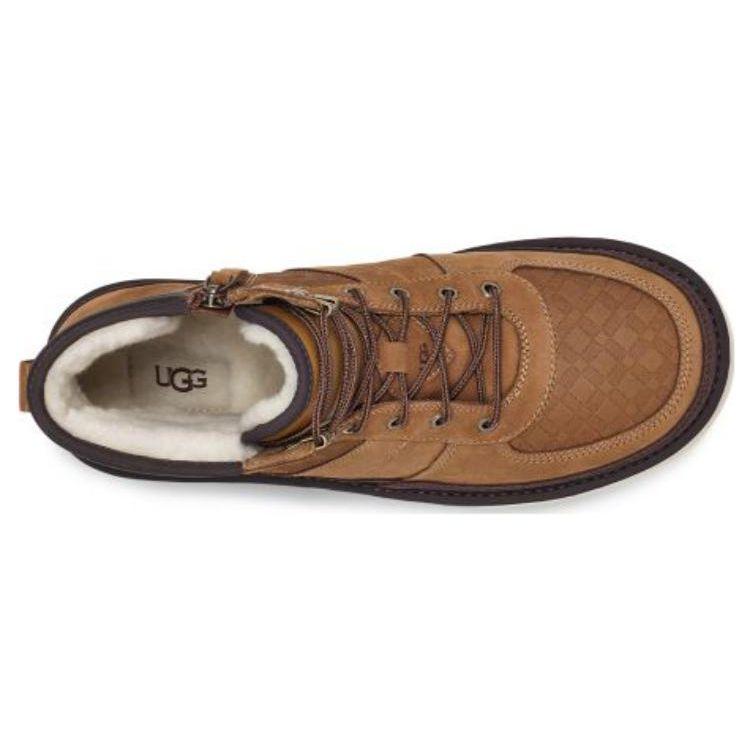UGG Теплые нескользящие желтые ботинки Highland, удобные повседневные зимние ботинки до середины голени, мужские ботинки коричневого цвета 1130727-CHE