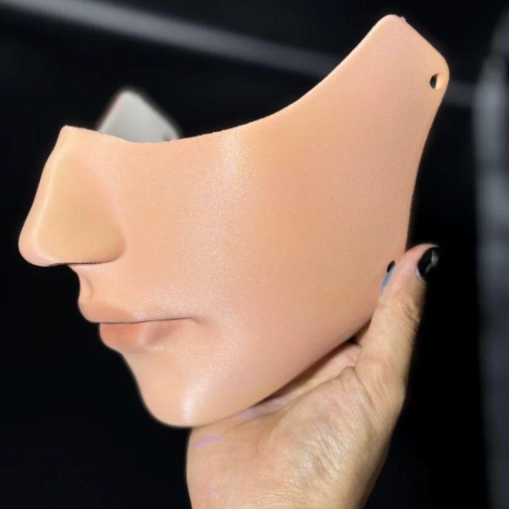 Hand-Painted Half Face Mask Retro Hanfu Mask Atmosphere Cosplay Mask Party