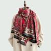 Women's Shawl Autumn and Winter New Imitation Cashmere Cashew Flower Scarf Femininity Long Fringed Double-sided Scarf Dual-purpose