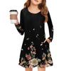 Girls' Long Sleeve Dress - Color Pocket Dress