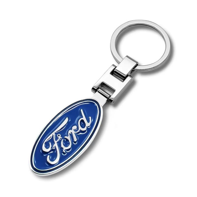 FENK5 Для Ford Focus 2 3 1 MK2 MK3 MK1 Fiesta Ranger Mondeo Fusion Kuga Металлический/Кожаный Брелок с Логотипом Автомобиля Держатель для Ключей Аксессуары