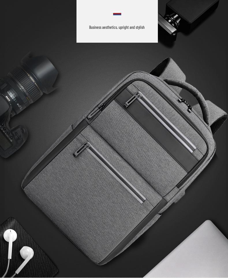 Men's High-End Waterproof Travel Backpack - Large Capacity, Fashionable Laptop & Shoulder Bag