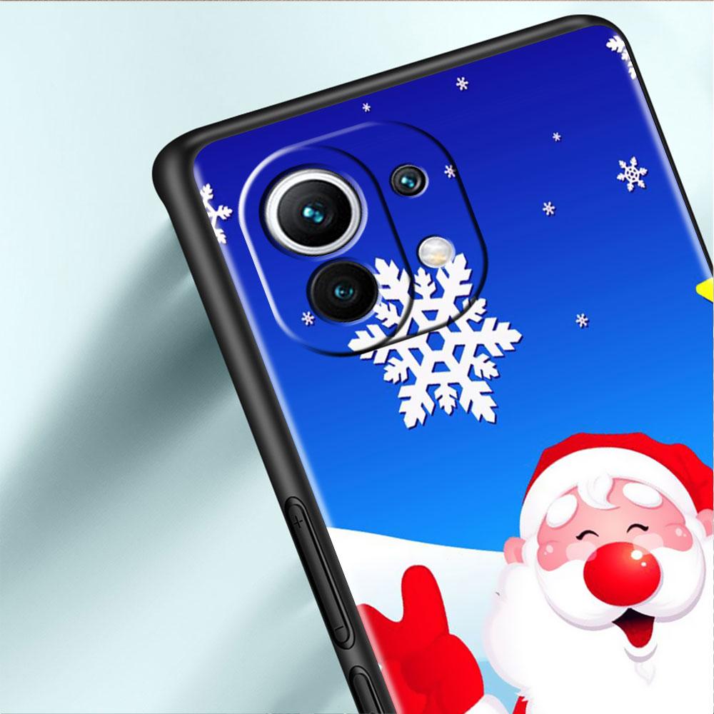Мягкий силиконовый чехол для Xiaomi Mi 11 Lite 5G NE 11T Pro 12S Ultra 12 Note 10 10T 9T чехол для телефона TPU Funda Christmas Santa Claus